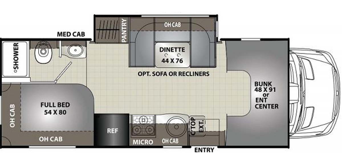 Prism 2150CB Motorhome Floorplan