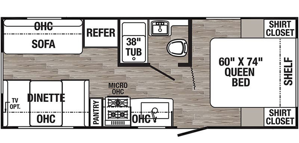 Puma 20RLC Travel Trailer Floorplan