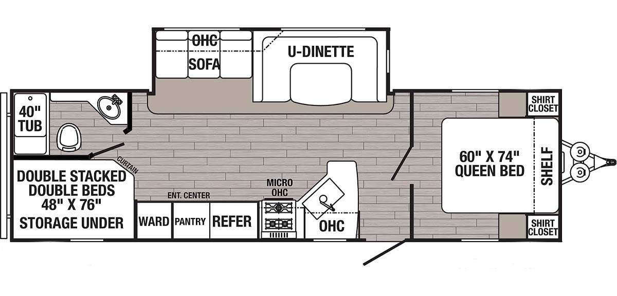 Puma 30DBSC Travel Trailer Floorplan