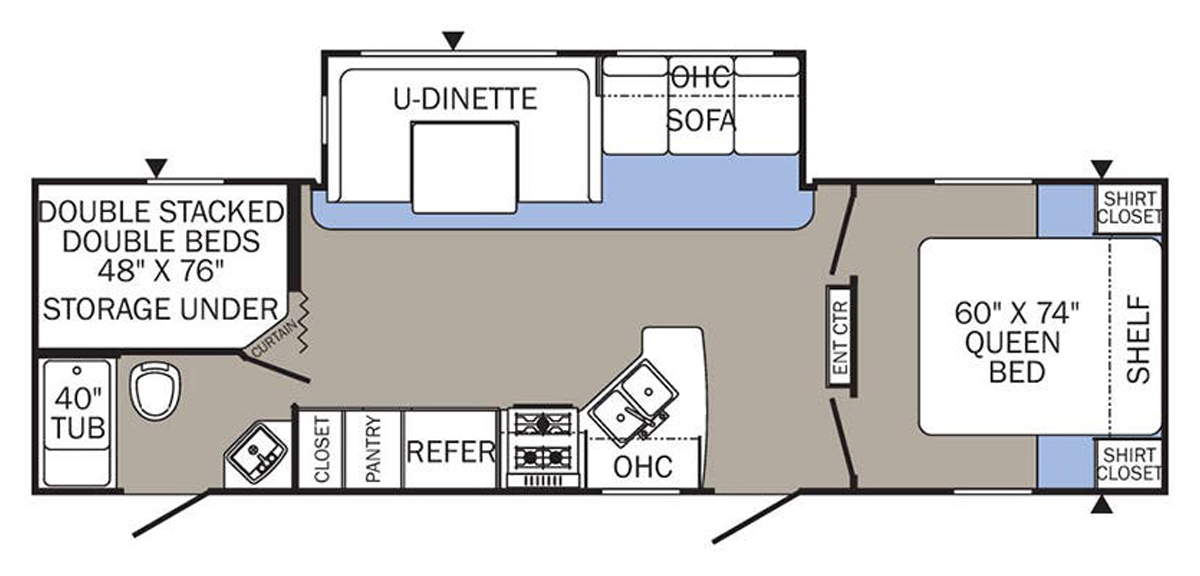 Puma 30DBSC Travel Trailer Floorplan